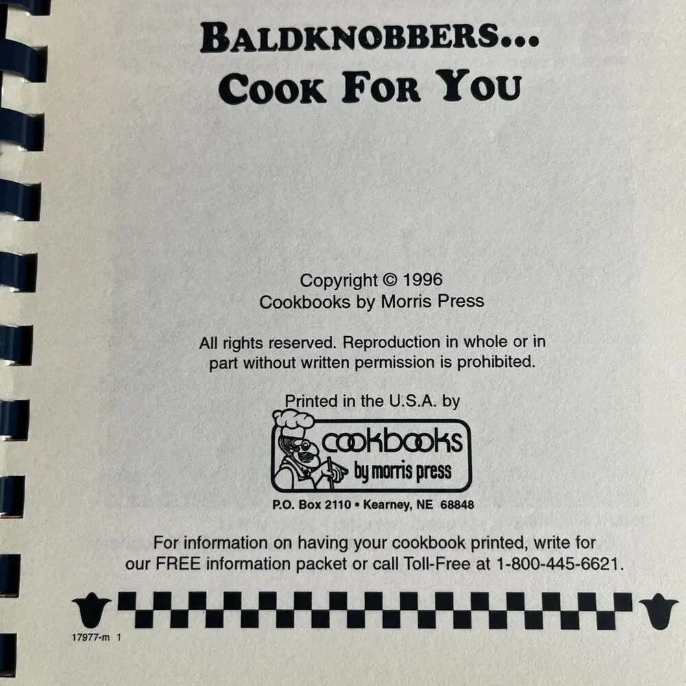 Country Goodness Baldknobbers Cook For You Cookbook 1996 Recipes Helpful Hints